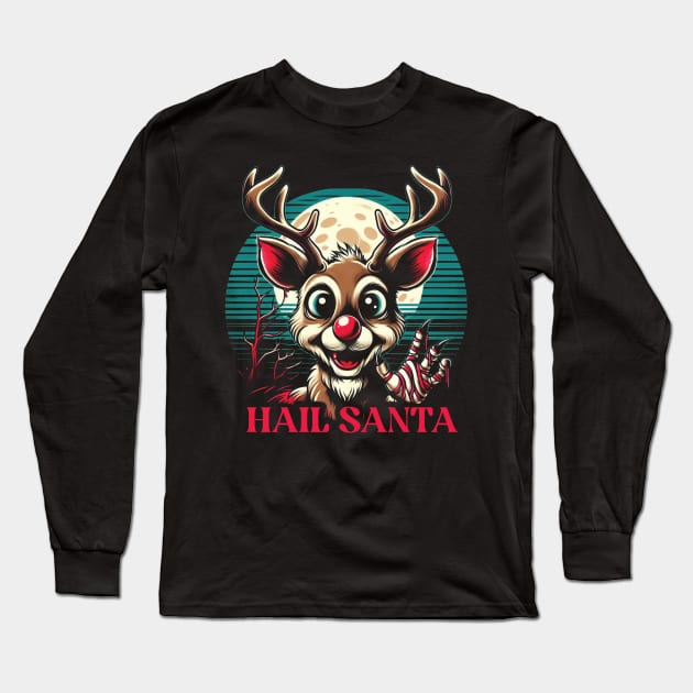 Hail Santa Long Sleeve T-Shirt by Trendsdk